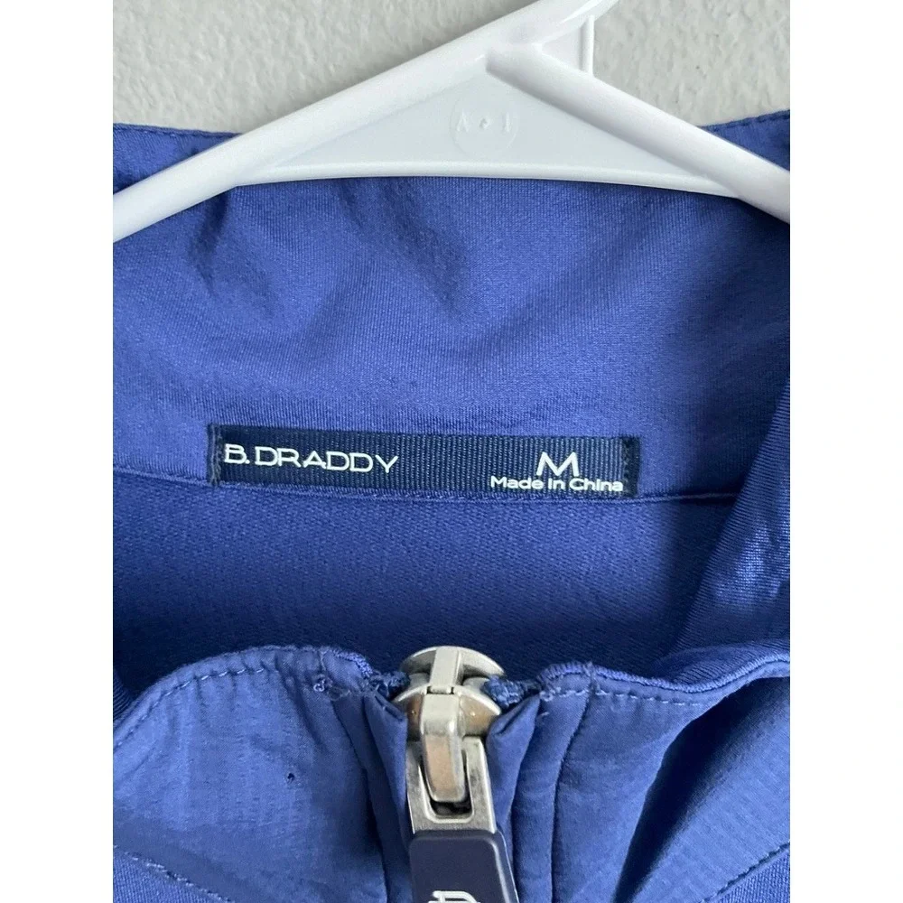 B Draddy 1/4 Quarter Zip Performance Pullover Medium MBH 1881 Blue‎
